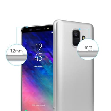 Samsung Galaxy A6 2018 Suojakuori Kotelo (Hopea)