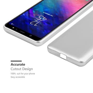 Samsung Galaxy A6 2018 Suojakuori Kotelo (Hopea)