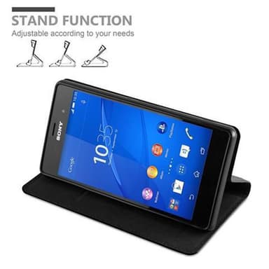 Sony Xperia Z3 Suojakuori Lompakkokotelo (Musta)