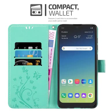LG K40S Suojakuori Lompakkokotelo (Turkoosi)
