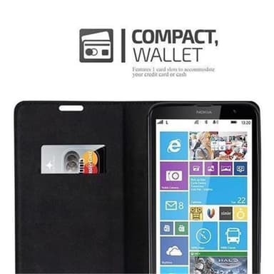 Nokia Lumia 1320 Suojakuori Lompakkokotelo (Ruskea)