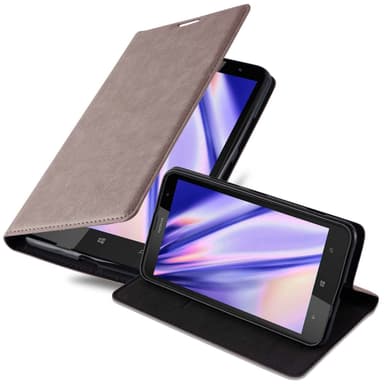 Nokia Lumia 1320 Suojakuori Lompakkokotelo (Ruskea)