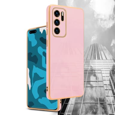 Huawei P40 Suojakuori Case Cover (Vaaleanpunainen)