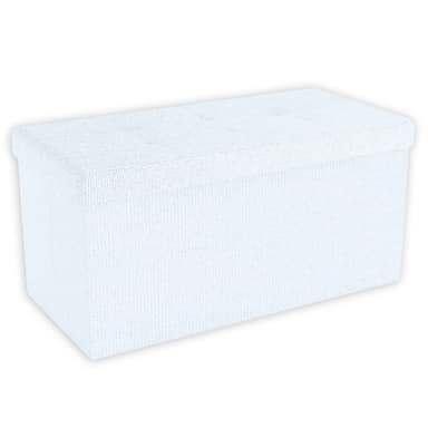 Taitettava Jakkara 76x38x38 cm Jalkatuki (valkoinen)
