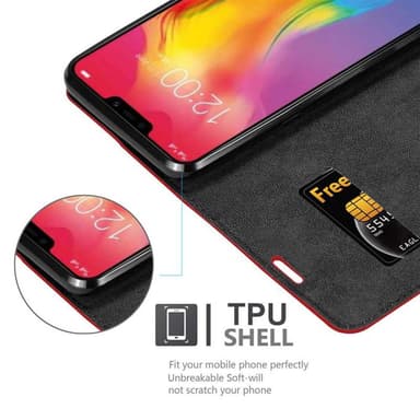 Vivo Y83 Suojakuori Lompakkokotelo (Punainen)