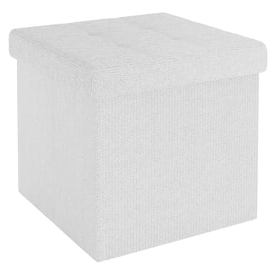 Taitettava Jakkara 38x38x38 cm Jalkatuki (weiß)