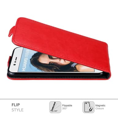 Huawei NOVA 2 Suojakuori Lompakkokotelo (Punainen)