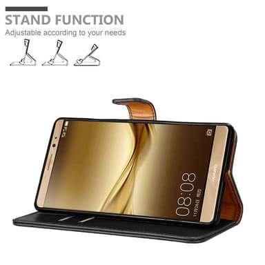 Huawei MATE 8 Suojakuori Lompakkokotelo (Musta)
