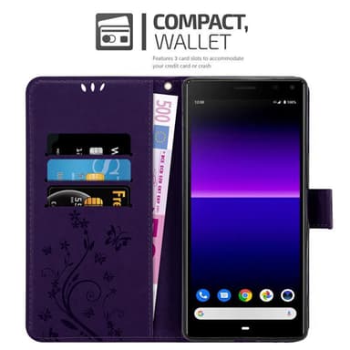 Sony Xperia 8 Suojakuori Lompakkokotelo (Violetti)