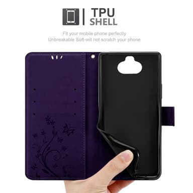 Sony Xperia 8 Suojakuori Lompakkokotelo (Violetti)