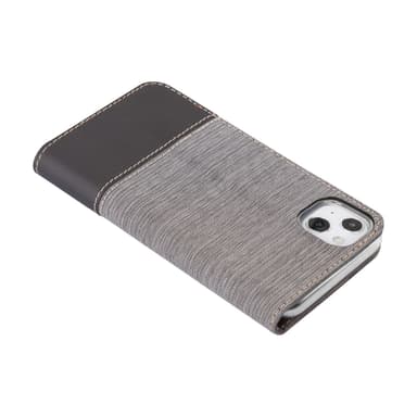 iPhone 13 MINI Suojakuori Lompakkokotelo (harmaa)