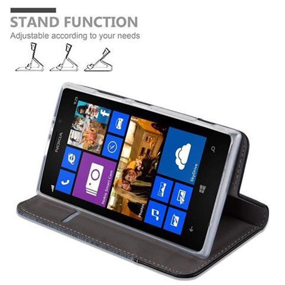 Nokia Lumia 925 Suojakuori Lompakkokotelo (Sininen)