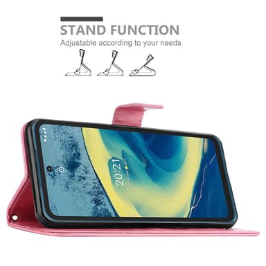 Nokia XR20 Suojakuori Lompakkokotelo (Vaaleanpunainen)