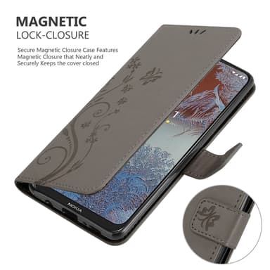 Nokia G10 / G20 Suojakuori Lompakkokotelo (harmaa)