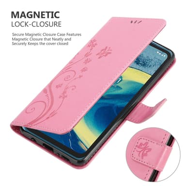 Nokia XR20 Suojakuori Lompakkokotelo (Vaaleanpunainen)