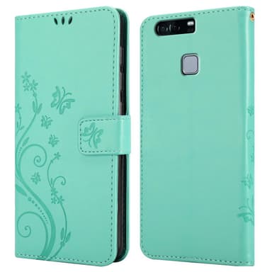 Huawei P9 PLUS Suojakuori Lompakkokotelo (Turkoosi)
