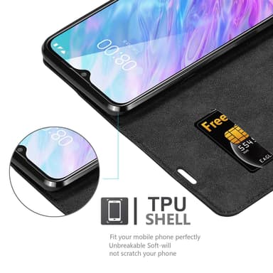 ZTE Blade 10 SMART Suojakuori Lompakkokotelo (Musta)