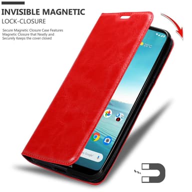 Nokia 3.4 Suojakuori Lompakkokotelo (Punainen)