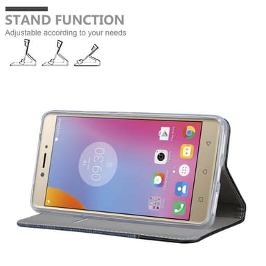 Lenovo K6 NOTE Suojakuori Lompakkokotelo (Sininen)