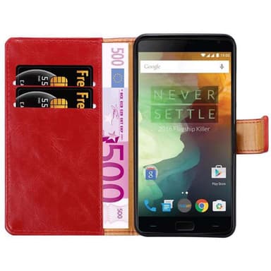 OnePlus 2 Suojakuori Lompakkokotelo (Punainen)