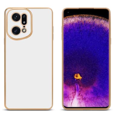 Oppo FIND X5 PRO Suojakuori Case Cover (Valkoinen)