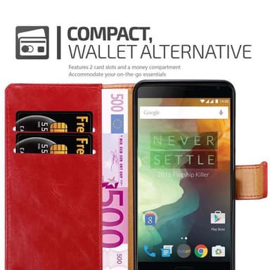 OnePlus 2 Suojakuori Lompakkokotelo (Punainen)