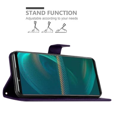 Sony Xperia 5 III Suojakuori Lompakkokotelo (Violetti)
