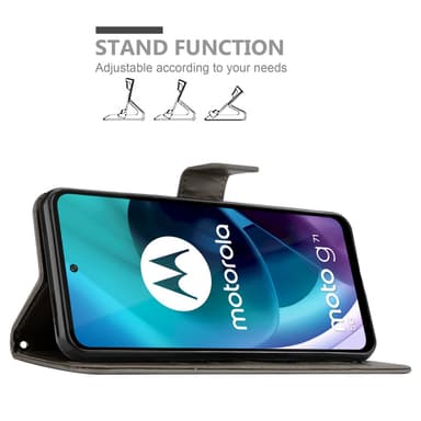 Motorola MOTO G71 5G Suojakuori Lompakkokotelo (harmaa)