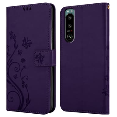 Sony Xperia 5 III Suojakuori Lompakkokotelo (Violetti)