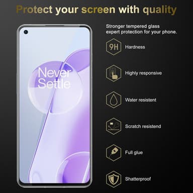 OnePlus 9RT 5G 3x Suojakalvo Karkaistu lasi Näytönsuoja