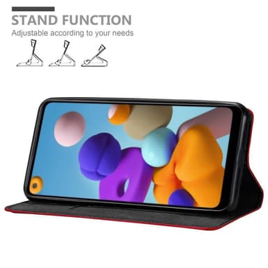 Samsung Galaxy A21 Suojakuori Lompakkokotelo (Punainen)