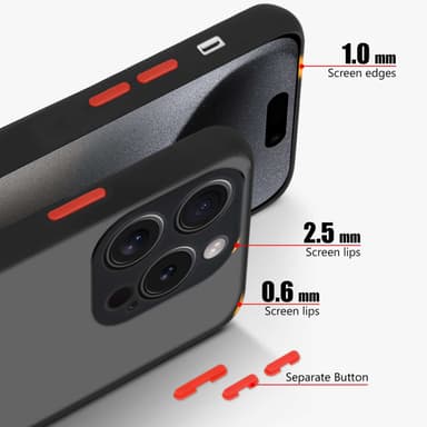 iPhone 15 PRO MAX Suojakuori Kotelo (Musta)