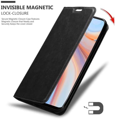 Oppo Reno4 Z Suojakuori Lompakkokotelo (Musta)