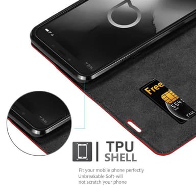 Alcatel 1S 2019 Suojakuori Lompakkokotelo (Punainen)