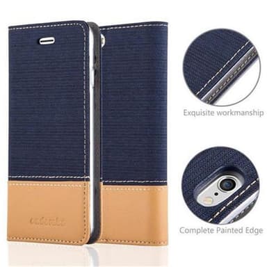iPhone 6 / 6S Suojakuori Lompakkokotelo (Sininen)