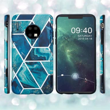 Huawei MATE 30 Suojakuori Lompakkokotelo (Sininen)