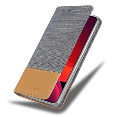 iPhone 12 MINI Suojakuori Lompakkokotelo (harmaa)