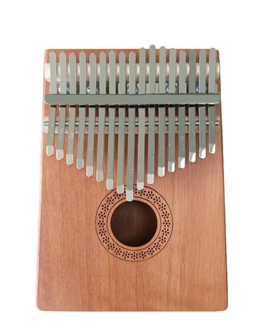 Kalimba Thumb-piano mahonkipuusta (tummanruskea)