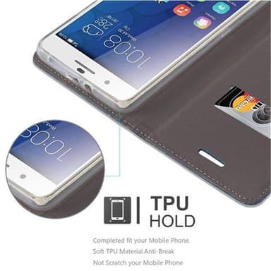 Honor 6 PLUS Suojakuori Lompakkokotelo (Sininen)