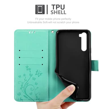 OnePlus Nord Suojakuori Lompakkokotelo (Turkoosi)