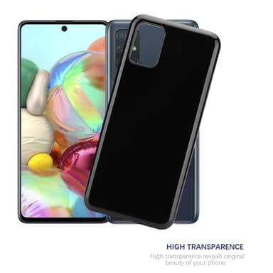 Samsung Galaxy A71 4G Suojakuori Kotelo (Musta)