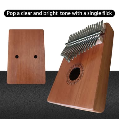 Kalimba Thumb-piano mahonkipuusta (tummanruskea)