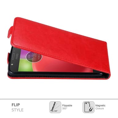 Motorola MOTO E4 Suojakuori Lompakkokotelo (Punainen)