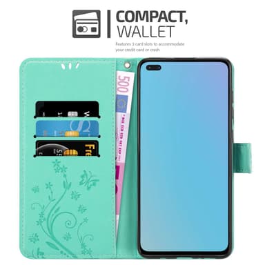 OnePlus Nord Suojakuori Lompakkokotelo (Turkoosi)