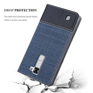LG K7 2016 Suojakuori Lompakkokotelo (Sininen)