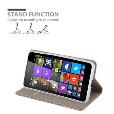 Nokia Lumia 540 Suojakuori Lompakkokotelo (harmaa)