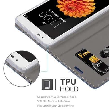 LG K7 2016 Suojakuori Lompakkokotelo (Sininen)