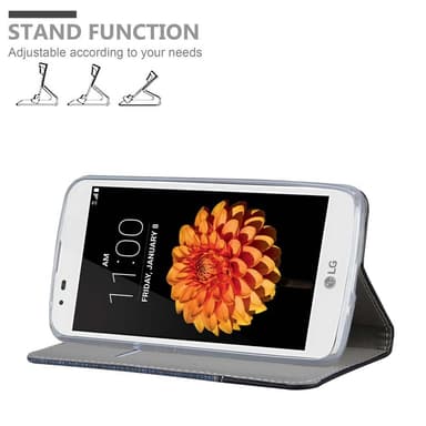 LG K7 2016 Suojakuori Lompakkokotelo (Sininen)