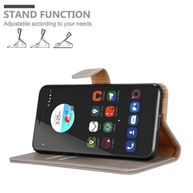 ZTE Blade V7 Suojakuori Lompakkokotelo (Ruskea)