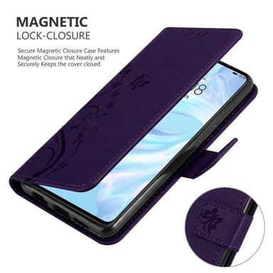 Huawei P30 Suojakuori Lompakkokotelo (Violetti)